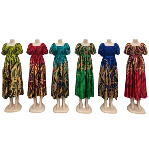 New Women African Clothing Large Size Muslim Printed Robe Square Collar Short Sleeve Dress