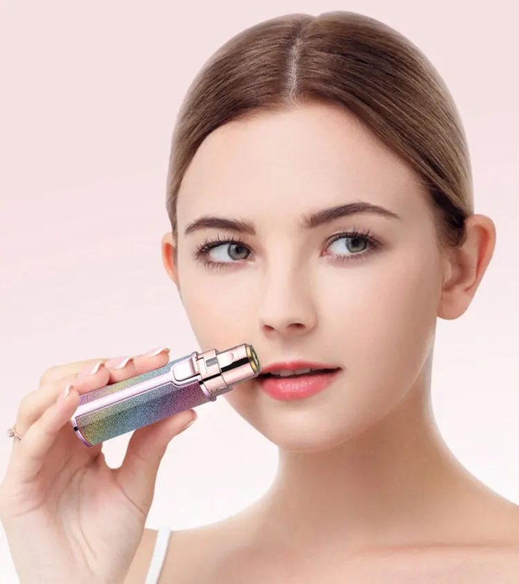 Instant 2 In 1 USB Rechargeable Face Epilator Hair Remover Electric Eyebrow Trimmer