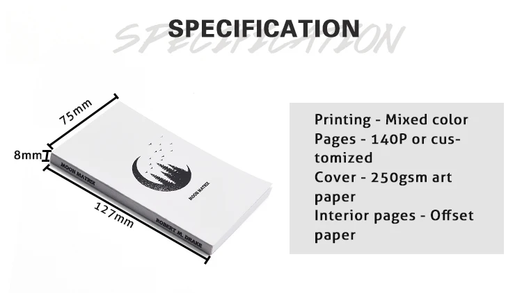 Hot Sale Custom Pocket Poems for Reading Perfect Binding Soft Cover Book Offset Printing on Art Paper with Custom Logo manufacture