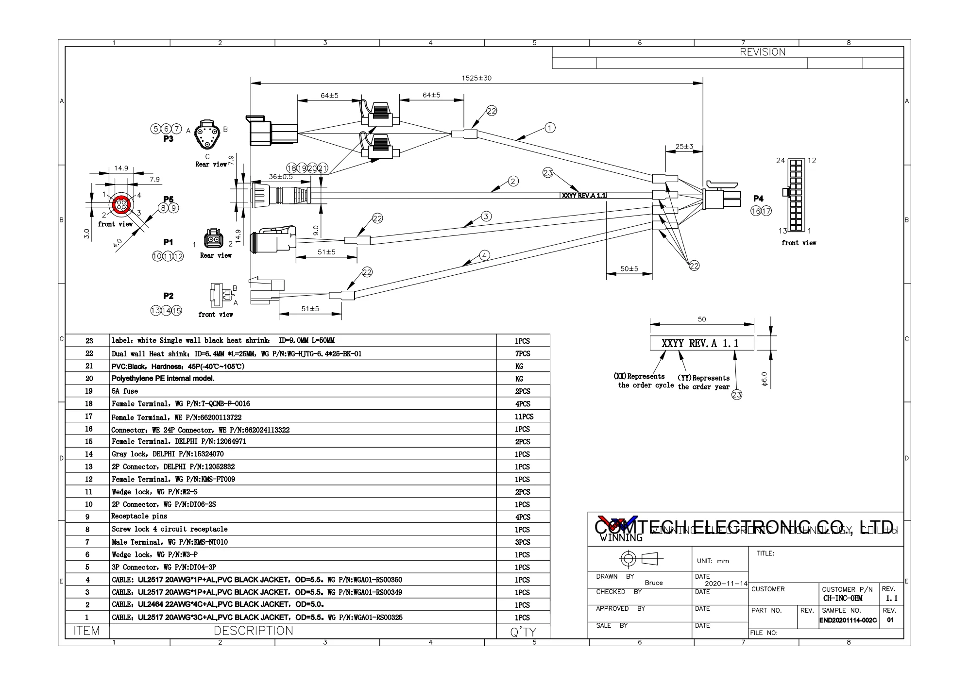 Custom Automotive Wiring Harness Motorcycle Cable Assembly for New Condition Automobiles factory