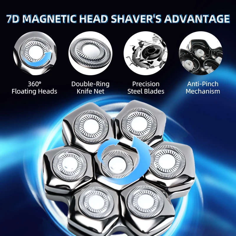 Hot Sale 6 In 1 Grooming Kit Electric Razor Bald Men Beard Trimmer