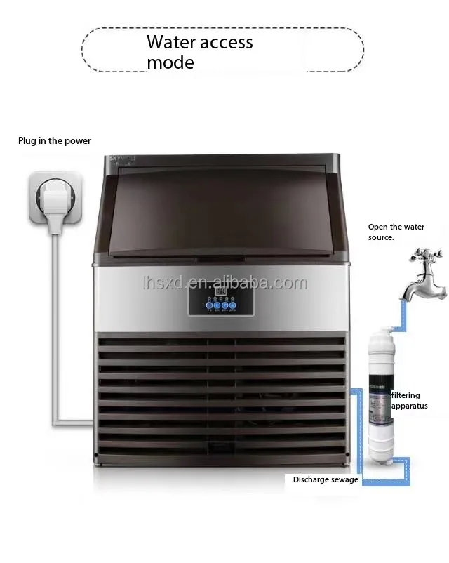 Kommerzieller Eiswürfelbereiter Mit 126 Eiswürfeln,Mini-eiswürfelmaschine/eiswürfelmaschine Für Quadratische Eiswürfel