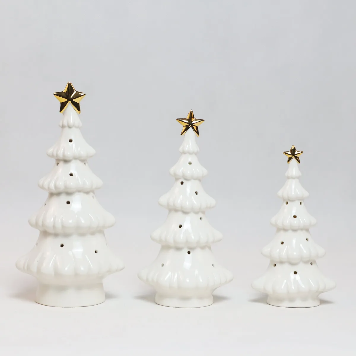 artificial  ceramic christmas trees ornaments christmas items hot sale decorative trees with led lights