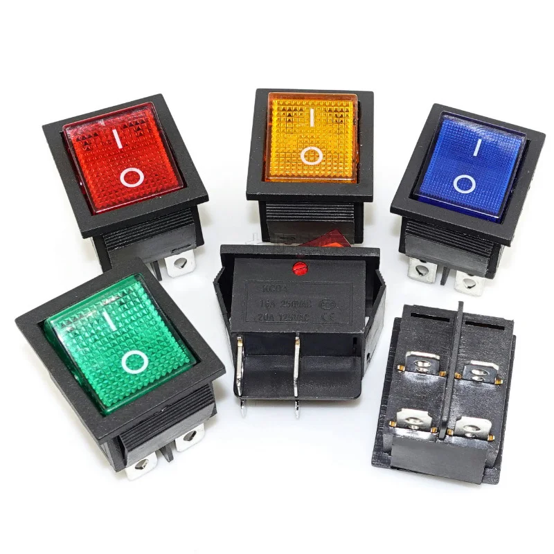 Лучшее качество KCD4-202N вКромковый переключатель 4-контактный 6-контактный коромысло-переключатель 250