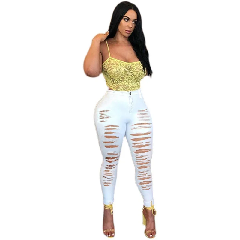 Nueva Moda De Primavera De La Calle Ripped Skinny Pantalones De Mujer Negro Capri  Vaqueros Pantalones Vaqueros Pantalones - Buy Negro Pantalones Vaqueros De  Las Mujeres,Rasgado Vaqueros Skinny Mujer,Vaqueros Capri Mujer Product