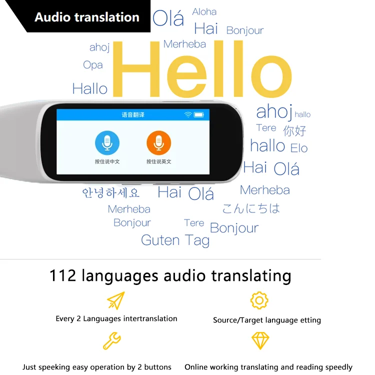 Instant Smart Voice Translator Language Translator 112 Languages Offline Arabic English to Korean Language Translation Pen