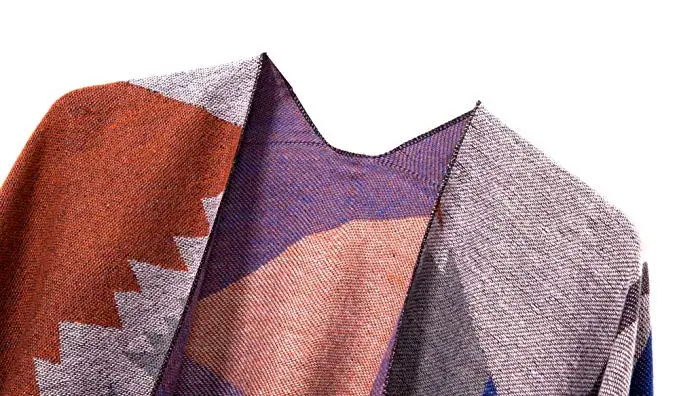 Durable Using Low Price Women and Ladies Wool Cashmere Poncho Knit Blanket Pattern Winter Cape Shawl Poncho for Women