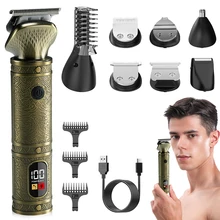 Lanumi LK-886 7 in 1 wireless hair clippers usb rechargeable hair cutting electric hair trimmer SET for men