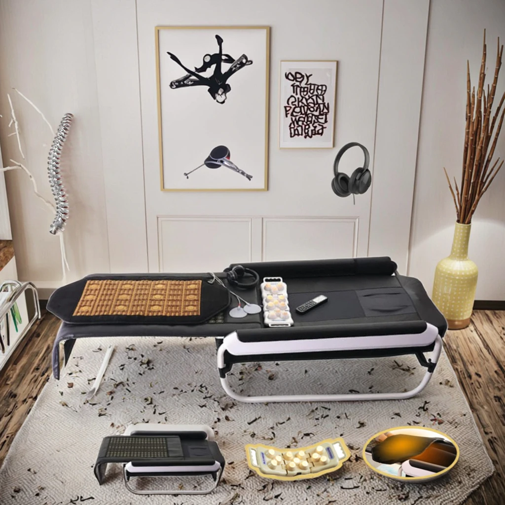 翡翠电热半身滚轮按摩台多功能脊柱护理V3大师加热疗法红外按摩床| Alibaba.com