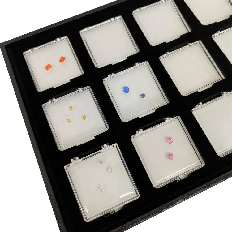 Adhesive Gems Box Diamond Display Box Show Case Packaging Tray Jewelry  Acrylic Sticky Small Gemstone Modeling