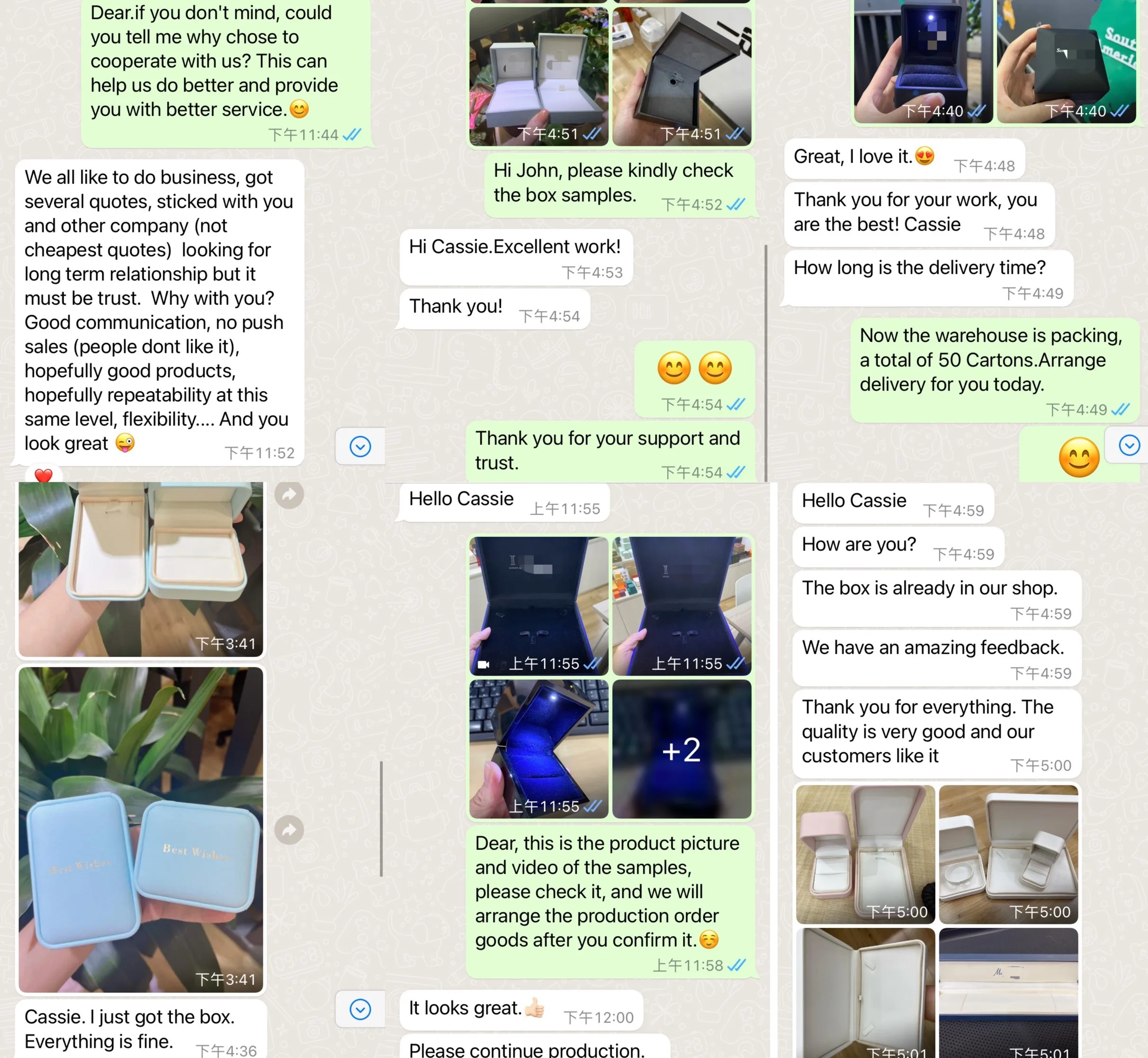 Forte Wholesale White Leather Jewelry Packaging Wedding Ring Boxes