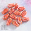 Pez pequeño naranja electrochapado en cerámica (1 unidad)
