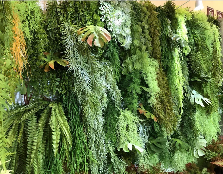Cheap Artificial Hanging Plants Fake Greenery Foliage Fence Plants Faux Vine Garland for Wedding Decoration
