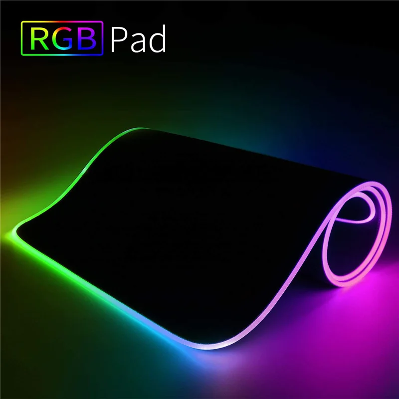RGB Gaming Mouse Pad Large Size Colorful Luminous for PC Computer Desktop 7 Colors Mouse aperçu 4