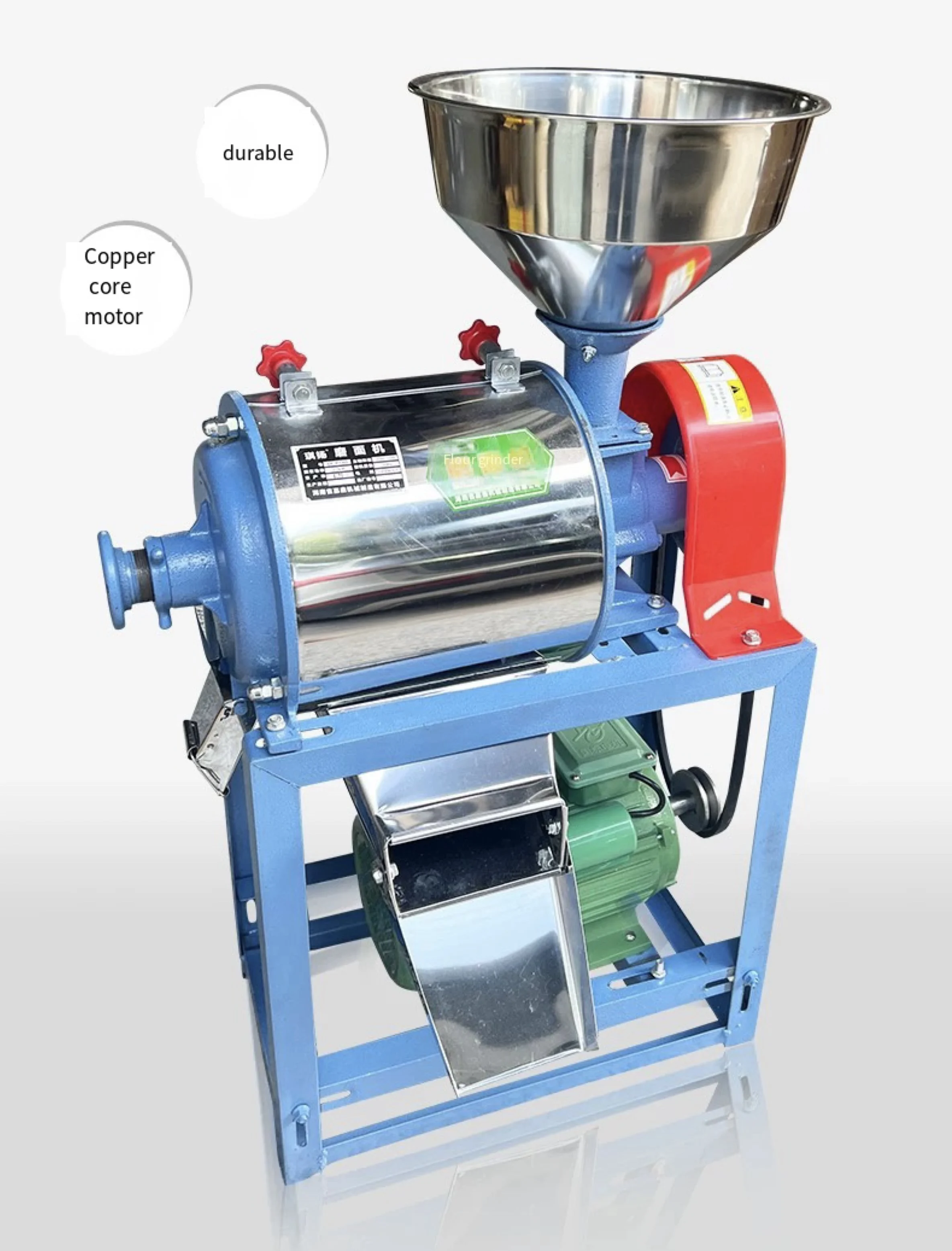 Small Automatic Household Flour Grinding Machine Wheat and Corn Cereal Bran Separator Used Plant Mill