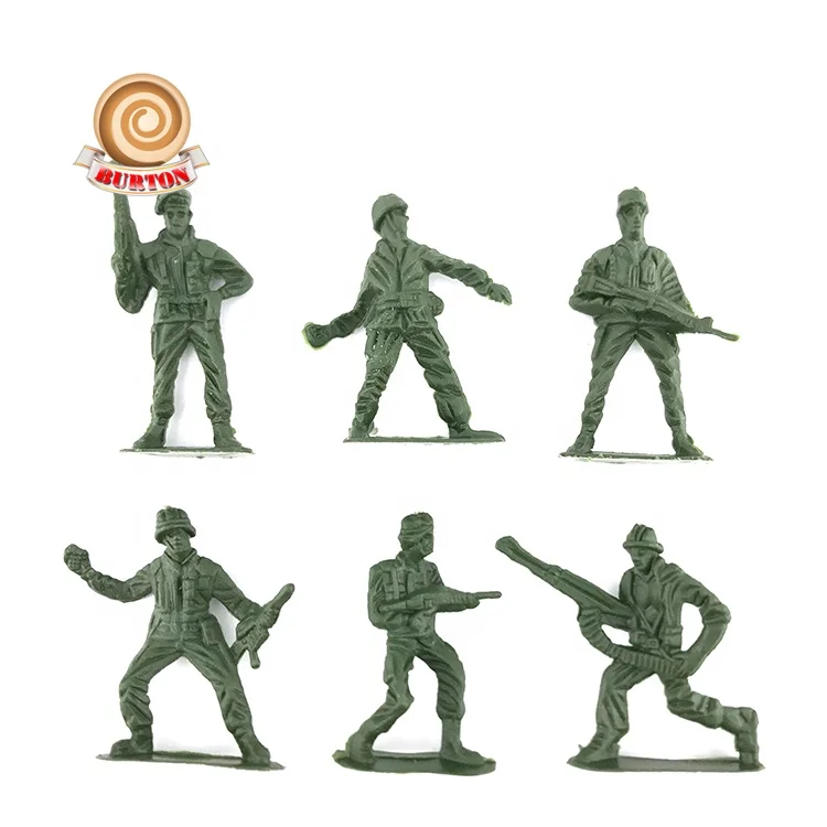 6 Mixed Mini Soldier Toys Plastic Army Men
