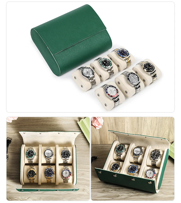 Contact's Family Handmade Waterproof Saffiano Leather Watch Display