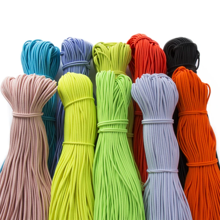 2mm 2.5mm 3mm 3.5mm Round Elastic Bungee Cord Durable Stretch Rope for ...