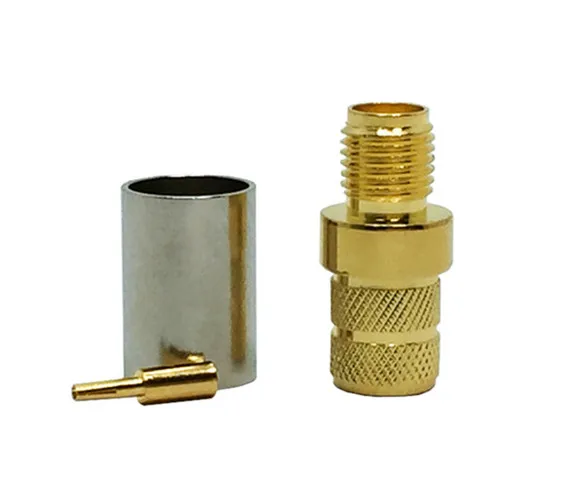 Factory supply Gold plated SMA female jack crimp 5D-FB  cable rf coaxial connectors details