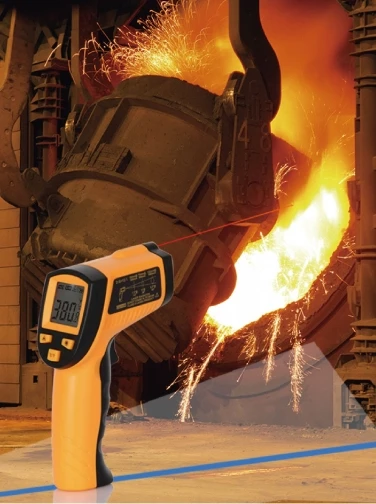 Hot Sales Professional Infrared Thermometer Infrared Digital LCD Pyrometer Backlight and Hold Function Measure High Temperature