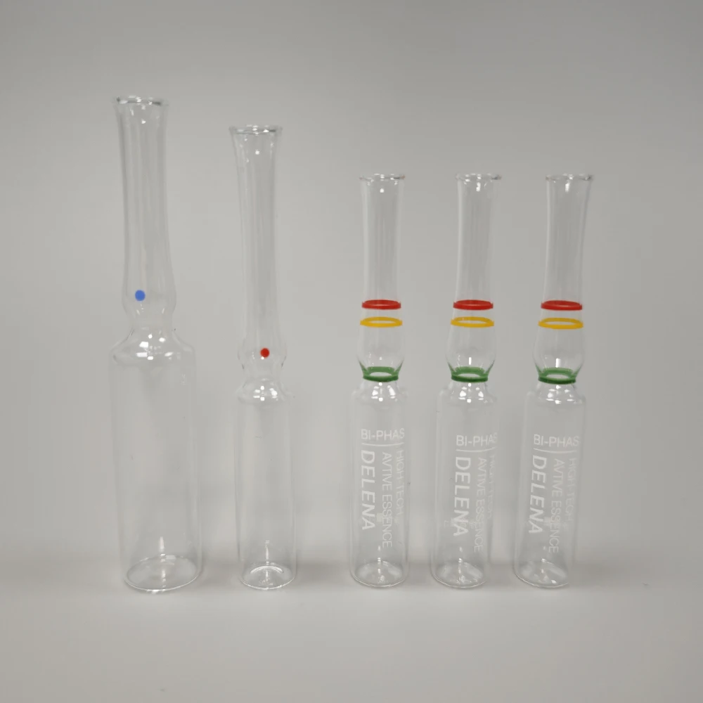 1ml 2ml 5ml 10ml Glass Ampoule Bottle with Curved Neck and Easy-to-Break Ampoule