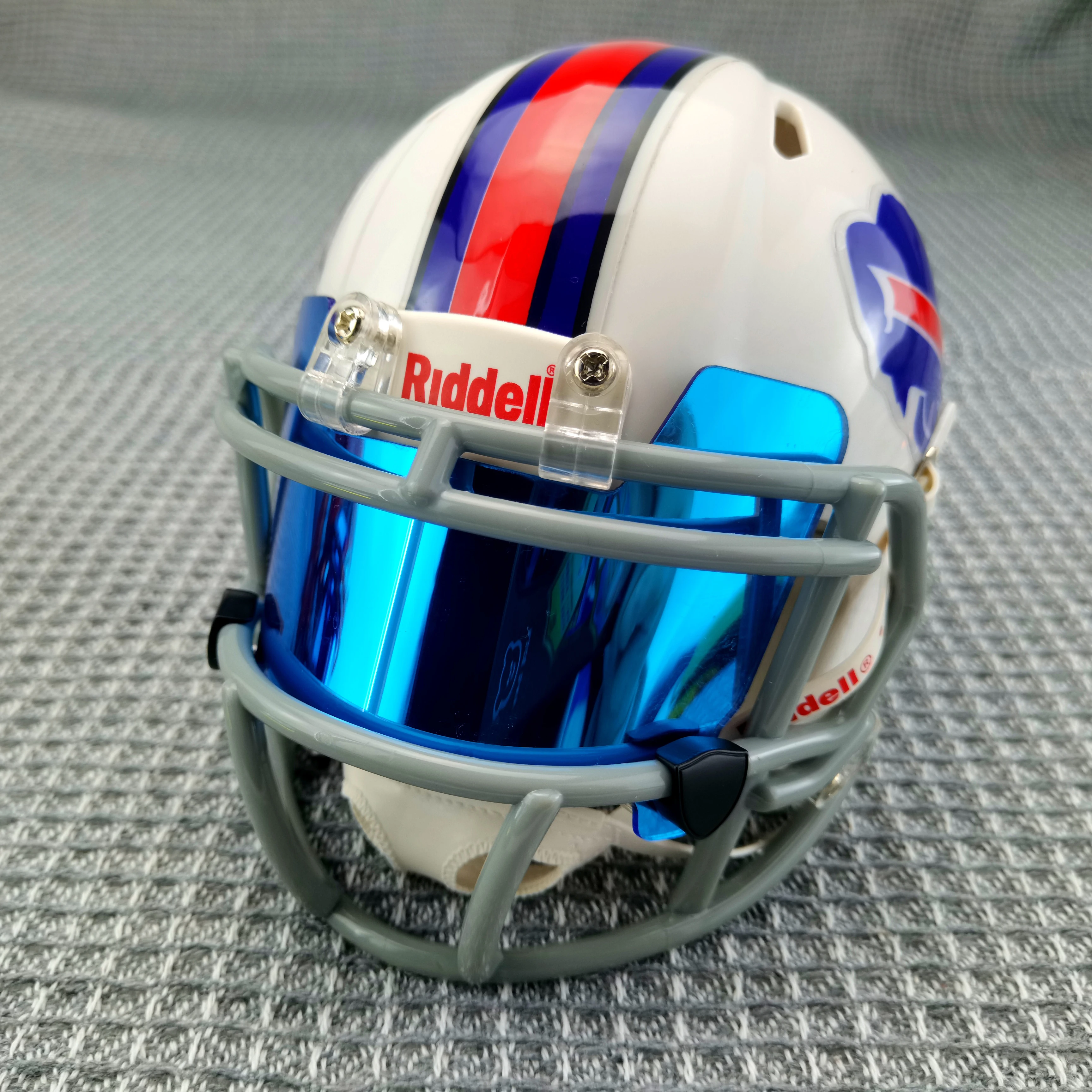 Blue Chrome Mini Helmet Visor