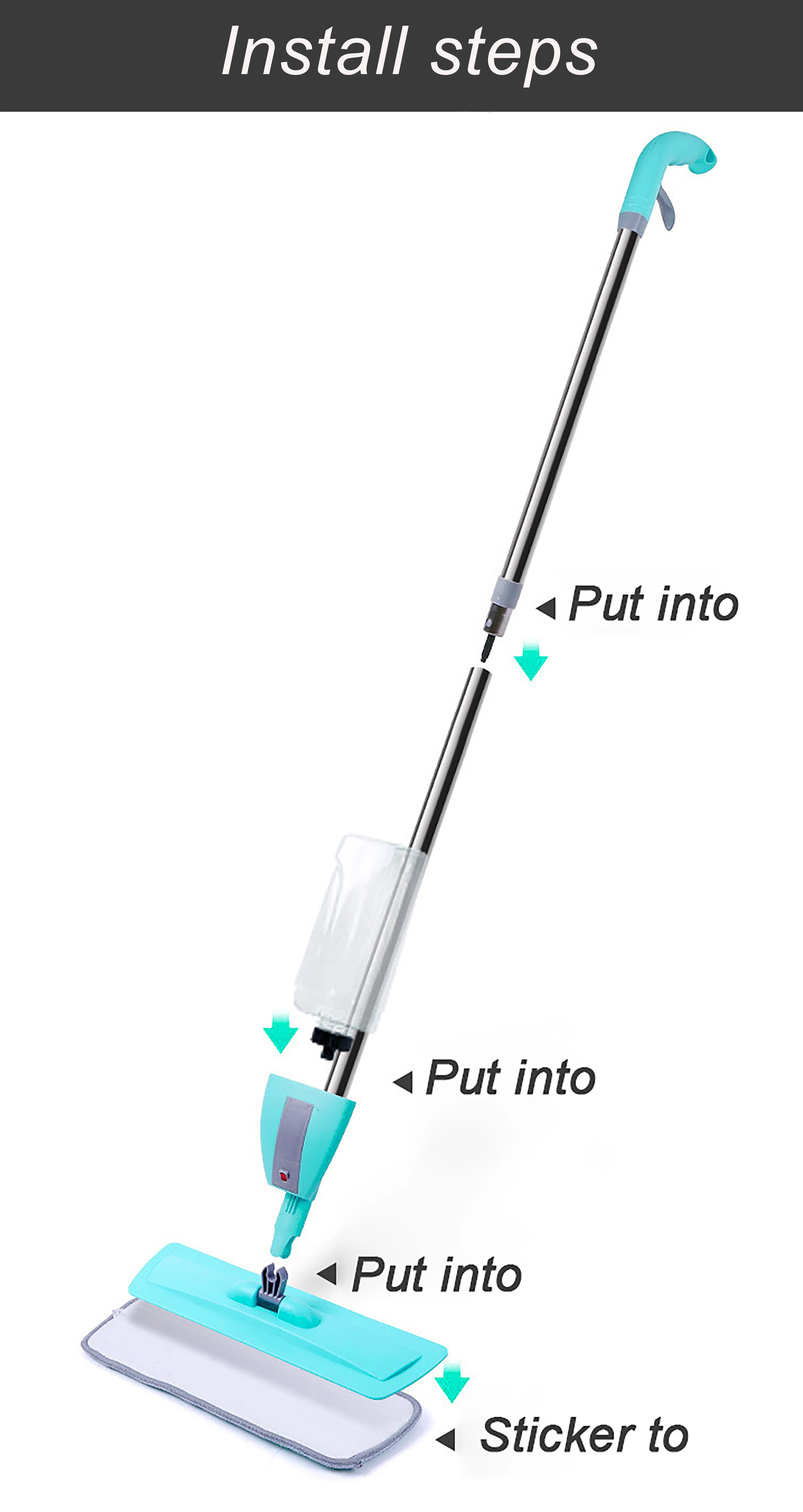 Cheapest Hands Free Magic Microfiber Flat Healthy Water Spray Mop For