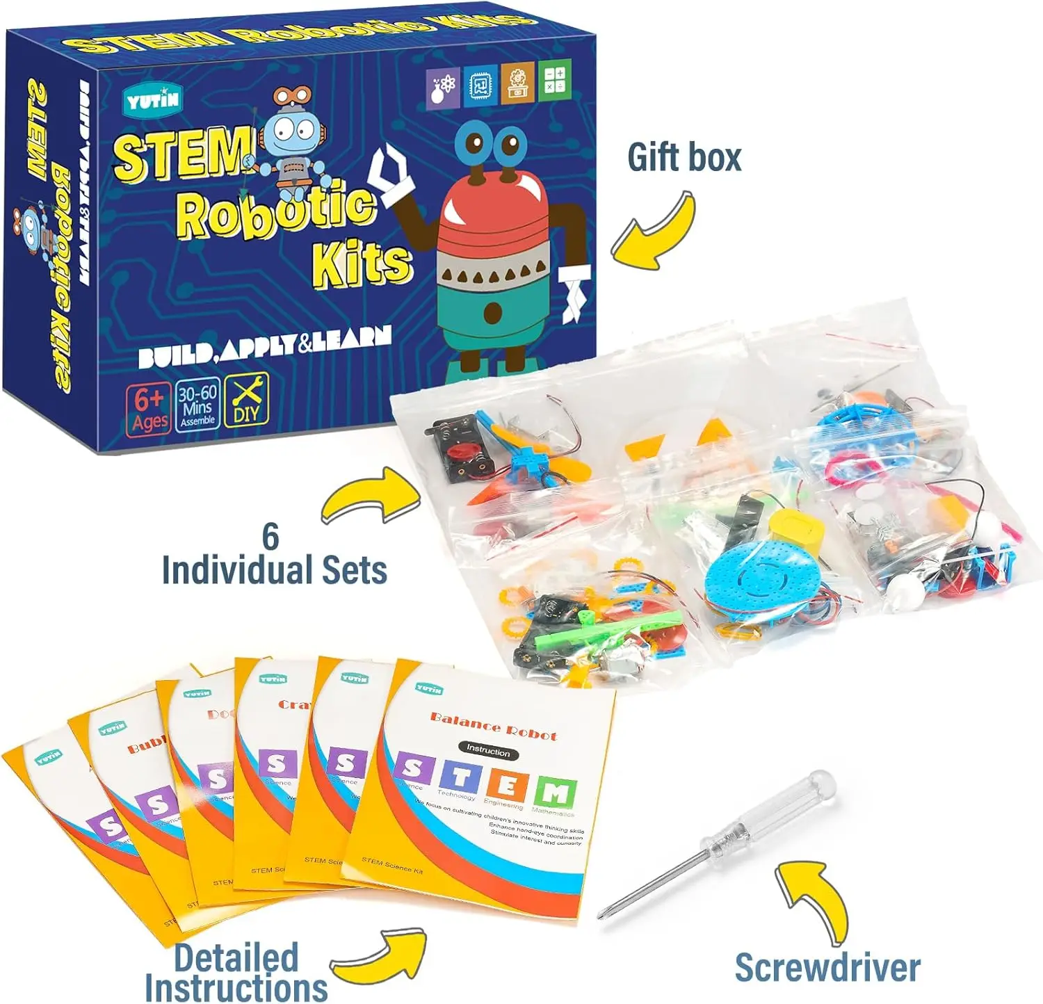 STEM Learning Toys - DIY Robotic Science Kits for Ages 8-12