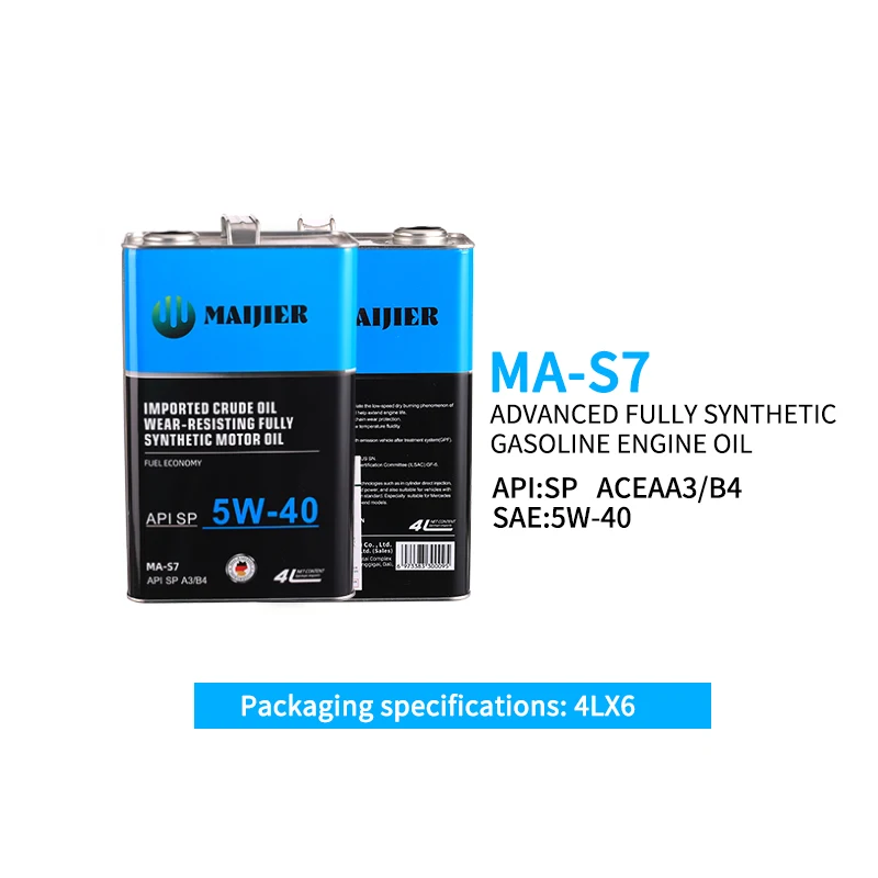 SP 5W-40 5W40 4L German Brand MAJIER Auto Petrol Car Oil Fully Synthetic Engine Lubricating Motor Oil