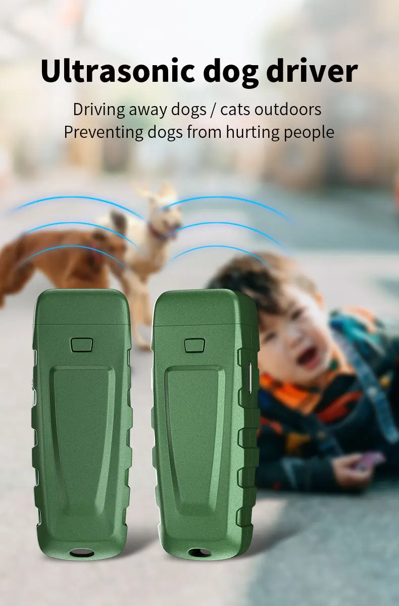 New Rechargeable Sonic Dog Cat Repellent Bark Control Device Waterproof