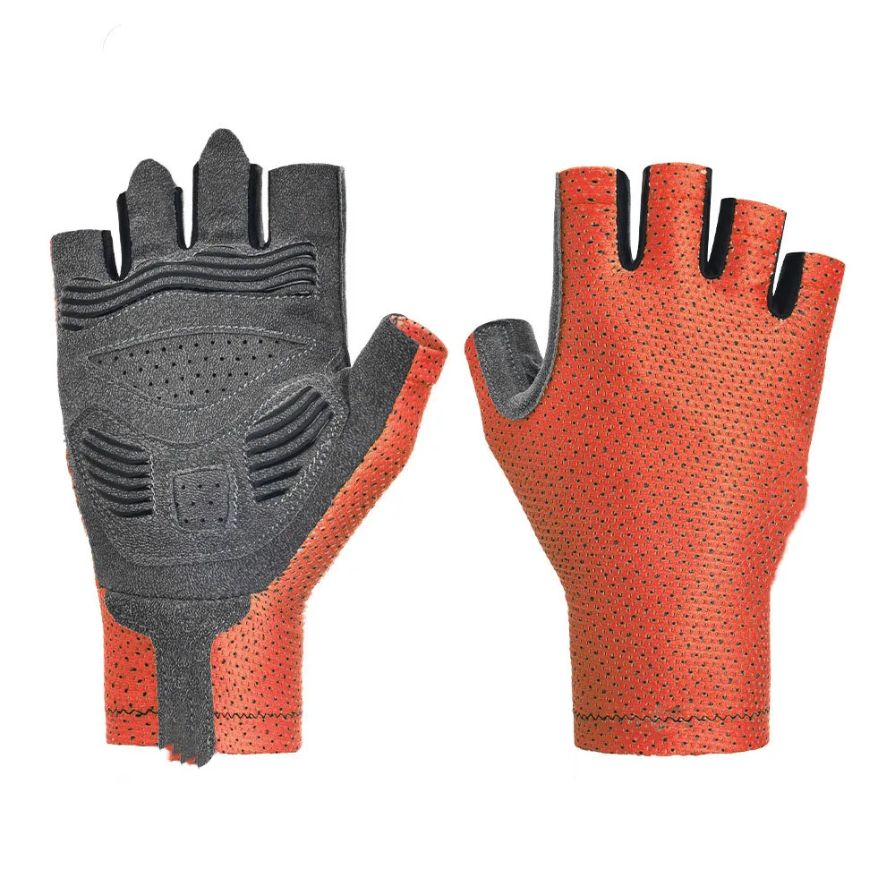 Summer Half-Finger Cycling Gloves for Outdoor Sports Breathable Wear-Resistant with Shock Absorption Motorcycle Accessories