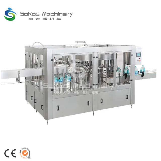 Sokos полная линия розлива воды автоматический 750 мл машина для заполнения бутылок минеральной водой ПЭТ пластиковые бутылки и струящийся жидкости