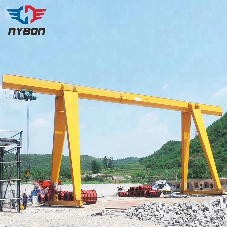 15m Span Rail Mounted Single Beam Travelling Gantry Crane 30 Tonnes