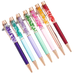 Wholesale Creative DIY Oil-Infused Dried Flower Gel Pens Customizable Logo Printed Ballpoint Pens for Advertising