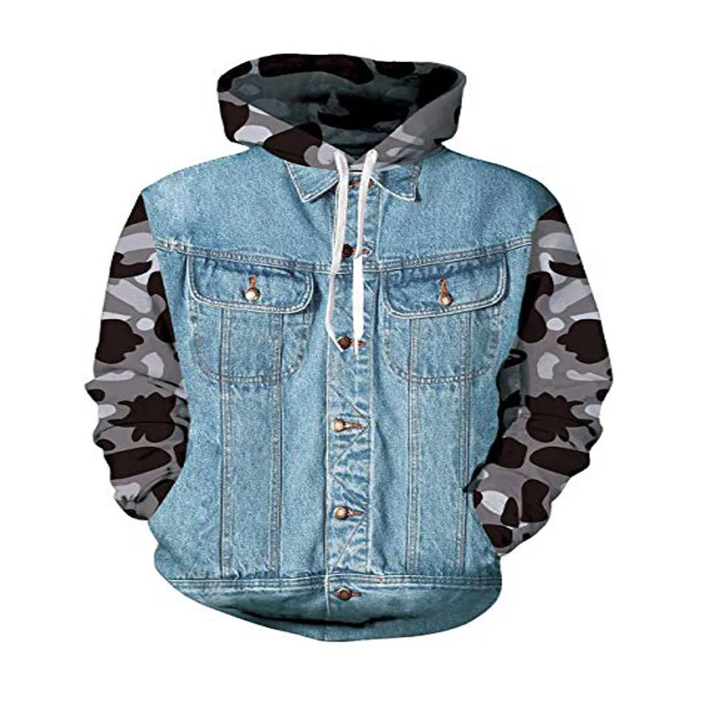 moletom com capuz jean jacket
