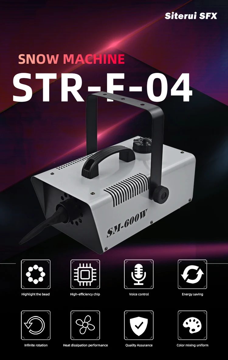 Siterui Sfx Cheap Backyard Blizzard Diy Snow Maker 600w Stage Mini