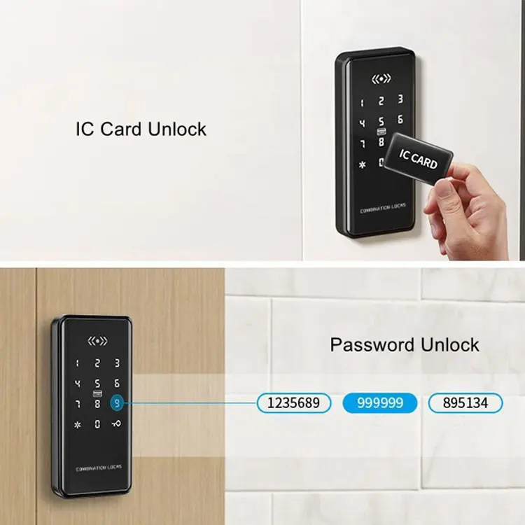 Ttlock Smart Keyless Door Lock for Cabinet RFID & Fingerprint Reader Magnetic Safety Password Unlock Zinc Alloy-for Sauna Room