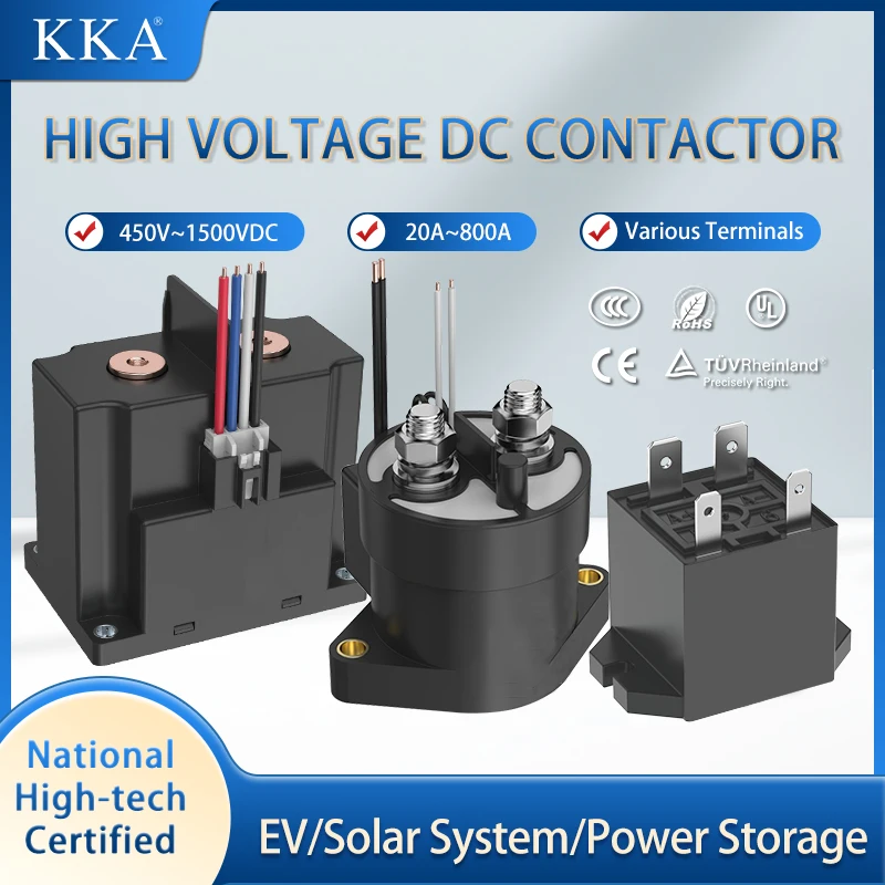 High Voltage DC Contactor, National High-tech Product, China Leading Contactor Relay 20A~800A 12V~1500VDC