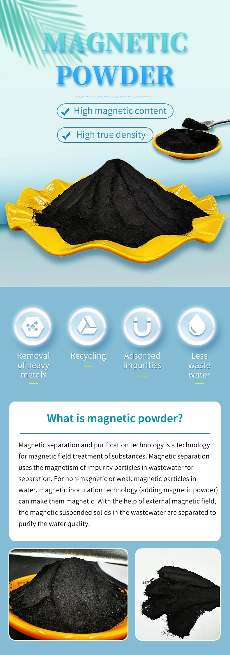 Super Quality Cheap Water Treatment With Black Pure Powder