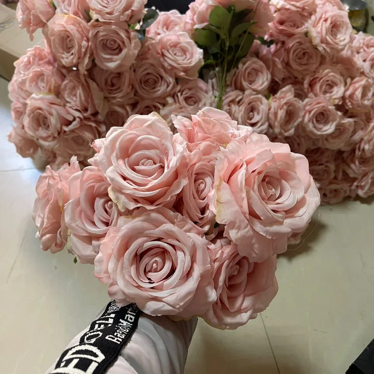 9 Head Bouquet Rose Flowers From China Artificial Flowers Buy Rose