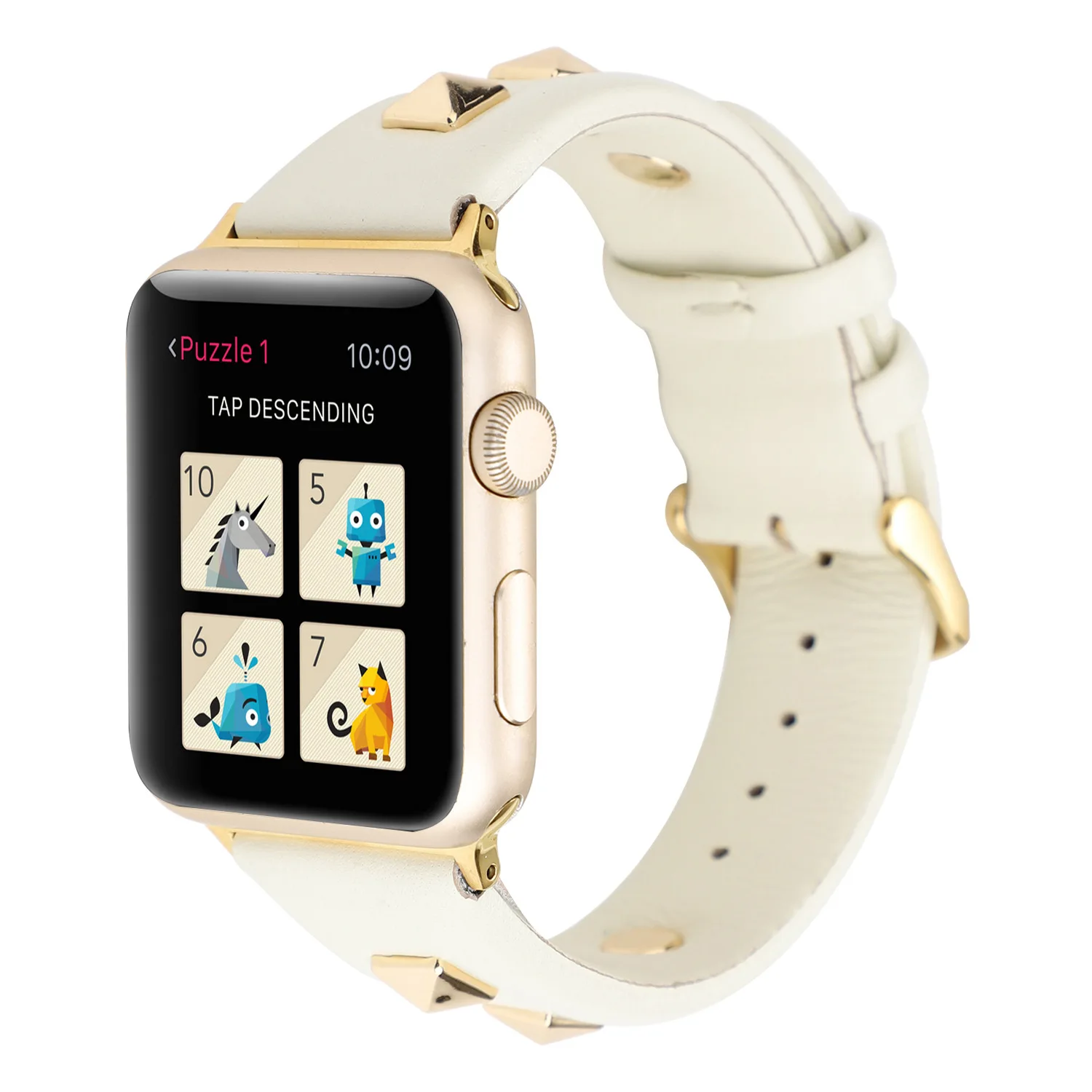 Винтаж шпильки обувь с заклепками, из натуральной кожи, ремешок для наручных часов Apple Watch, версии Замена ремни для наручных часов Iwatch 38 мм 40 мм
