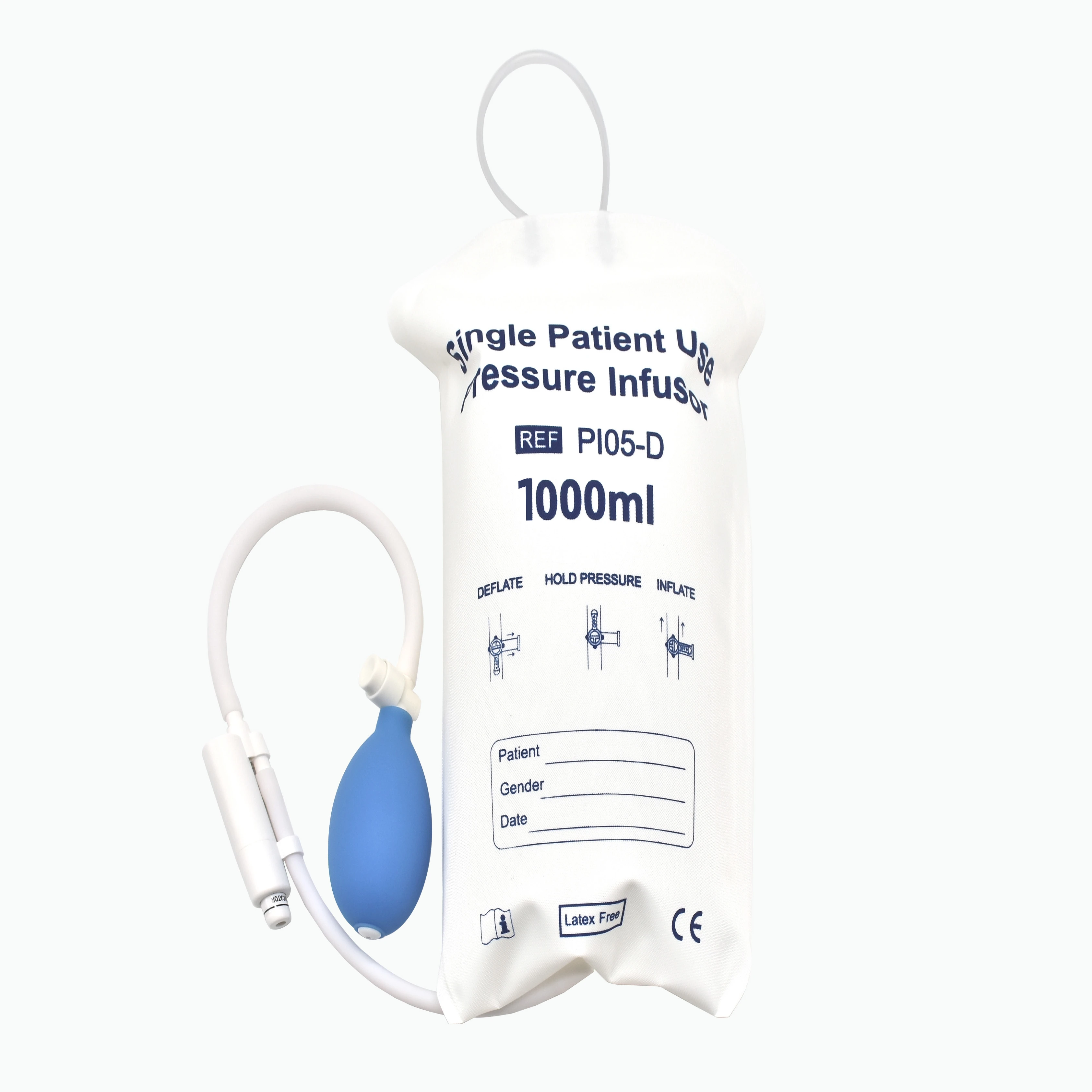 Hot Selling Disposable Pressure Infusion Bag 1000ml Nylon Material Latex Free Infusor Bag Factory Supply
