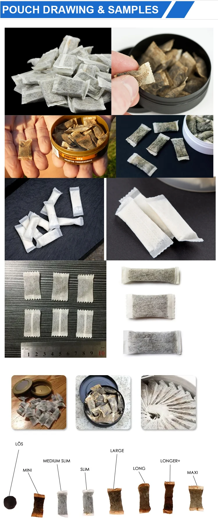 Multi Lane Pouch Powder Snus 0.1g Filling Packaging Machine Moist Snuff ...
