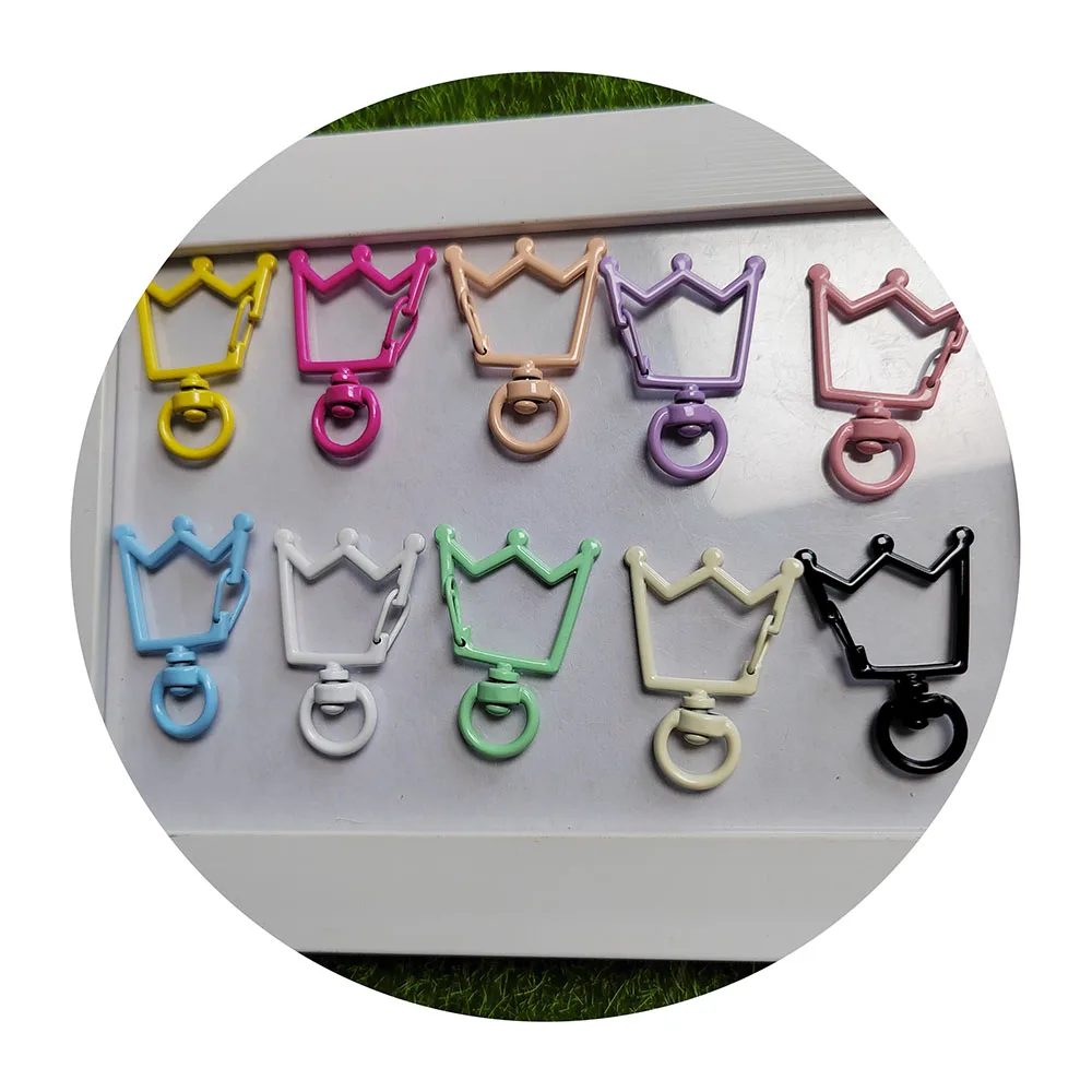 10 Portachiavi Con Chiusura A Moschettone Girevole, Per Fai Da Te, Accessori Per Borse E Attività All'aperto - Foto 2