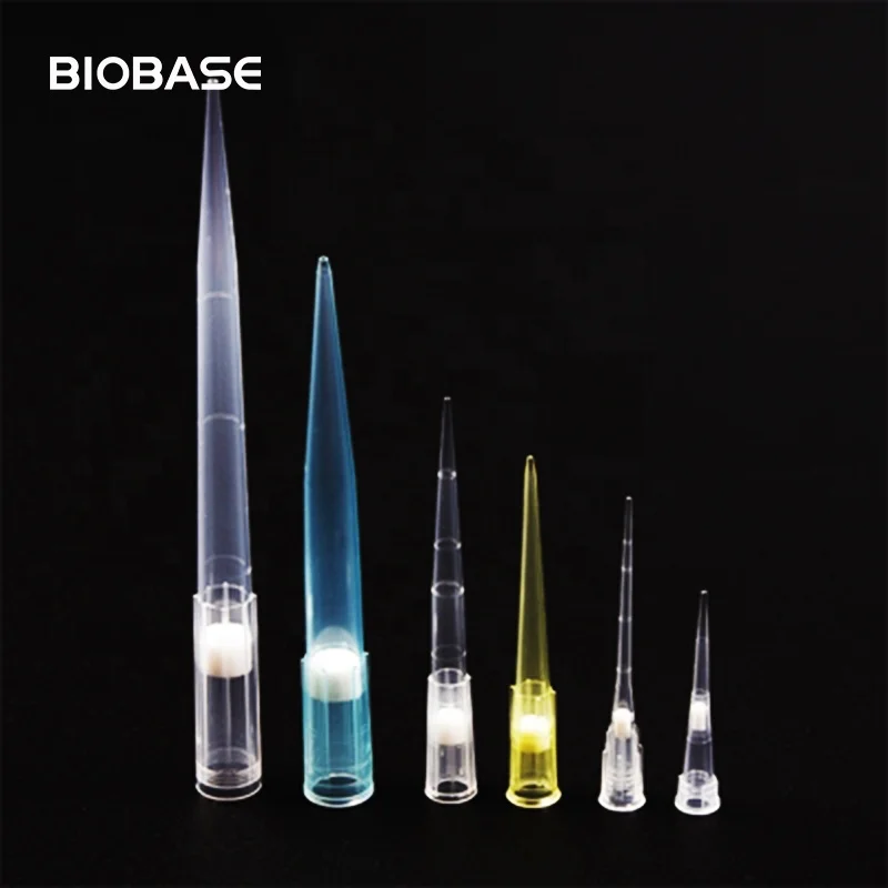 BIOBASE China Pipette Filter Tip 200ul Sterile 1000ul Box Blue Plastic Micropipette Disposable Pipette Tips With Filter