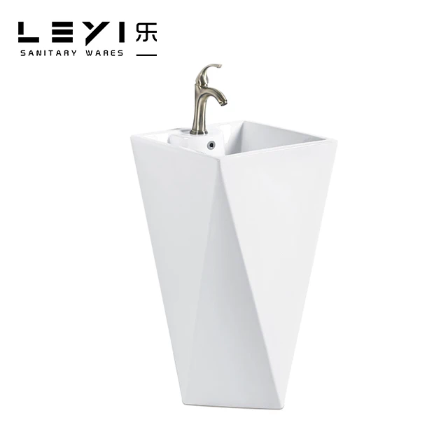 New Style Design Daily Use Hand Wash Basin High Quality Bathroom Ceramic Pedestal Basin