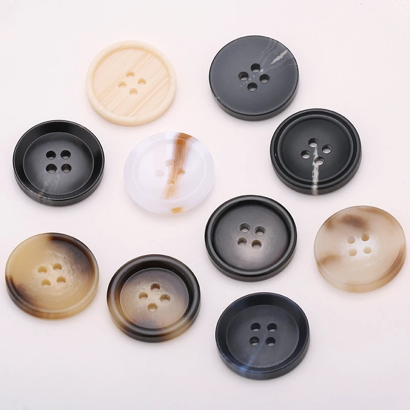 Round 4-Holes Mix Color Button Plastic Garment Buttons for Sewing
