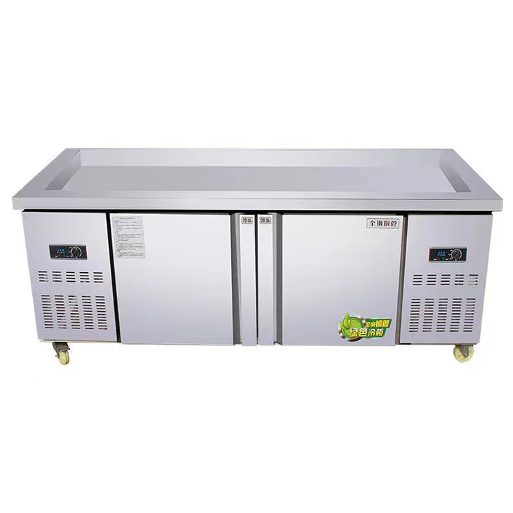 ステンレス鋼オープントップ氷冷凍シーフード肉ディスプレイ