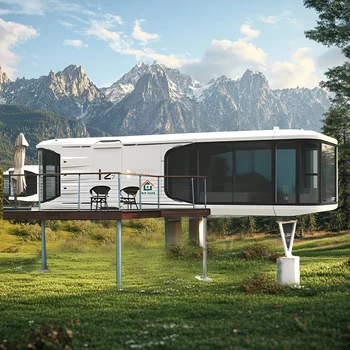 Luxury 28 38 Square Meter Factory Customized Outdoor Portable Prefab Resort Hotel Tiny Mobile Space Capsule House