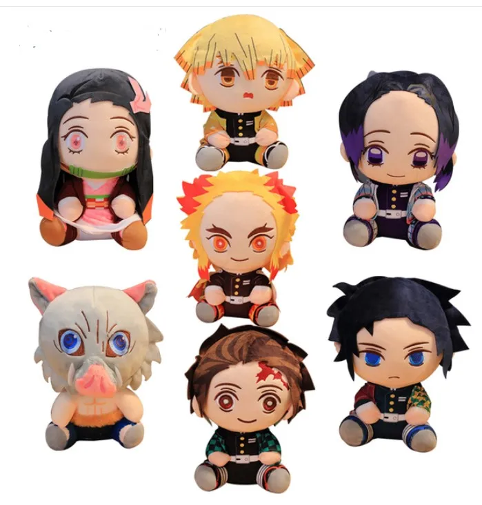 Botu Cartoon Demon Slayer Plush Toys Kawaii Kamado Tanjirou Agatsuma ...